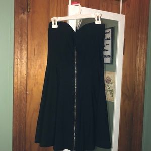 Sweetheart Neckline Black Formal Zipper Dress